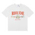 Rhude T-shirts Flag Badge Cotton Casual Short Sleeve Men and Women