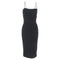 Women's Alexander Wang Back Cutout Sleeveless Midi Fitted Dress in Black Modal