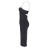 Women's Alexander Wang Back Cutout Sleeveless Midi Fitted Dress in Black Modal