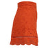 Women's Zimmermann Eyelet High-Waisted Shorts in Orange Cotton