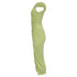 Women's Self-Portrait Off-Shoulder Ruched Midi Dress in Lime Green Viscose