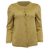 Women's Moschino Couture Buttoned Cardigan in Metallic Gold Acetate