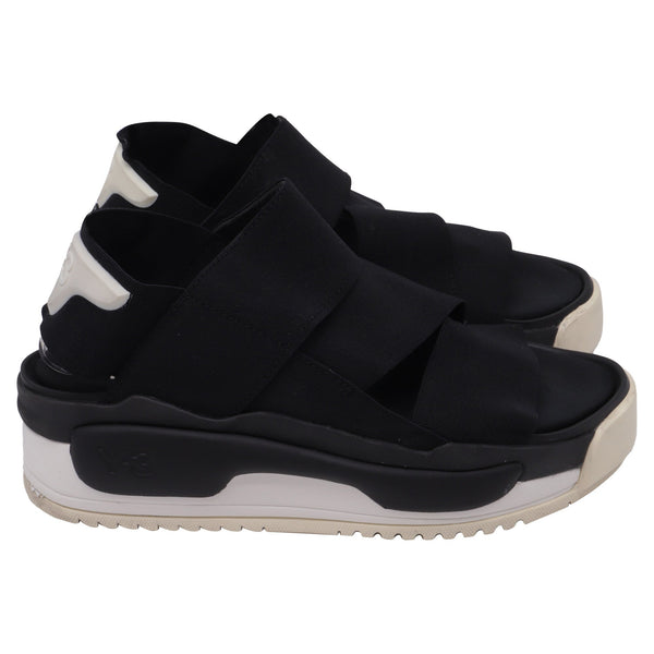 Men's Adidas x Y-3 Hokori Elastic Strap Sandals in Black Polyester