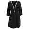Women's Ba&sh V-neck Mini Dress in Black Polyester