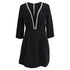 Women's Ba&sh V-neck Mini Dress in Black Polyester