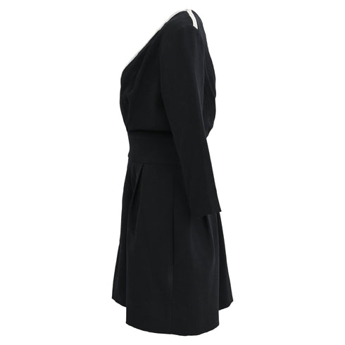 Women's Ba&sh V-neck Mini Dress in Black Polyester