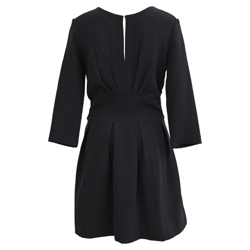Women's Ba&sh V-neck Mini Dress in Black Polyester