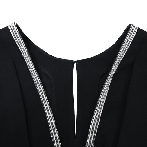 Women's Ba&sh V-neck Mini Dress in Black Polyester