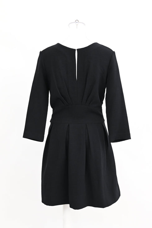 Women's Ba&sh V-neck Mini Dress in Black Polyester
