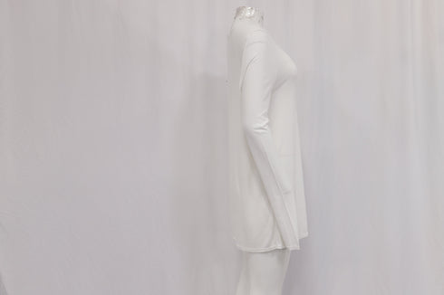 Women's Alexander Wang Long Sleeve Top with Pocket in White Modal