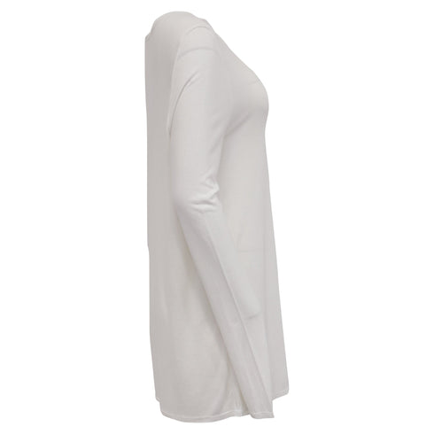 Women's Alexander Wang Long Sleeve Top with Pocket in White Modal