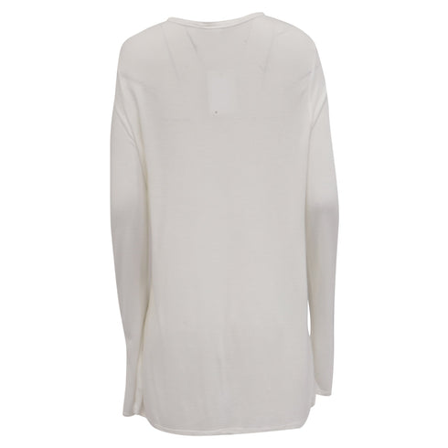Women's Alexander Wang Long Sleeve Top with Pocket in White Modal