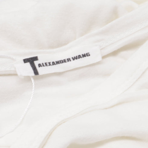 Women's Alexander Wang Long Sleeve Top with Pocket in White Modal