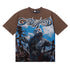 Godspeed T-shirts Blue Sky White Clouds Poppy Skull Planting Printing Cotton Casual Short Sleeves Men and Women