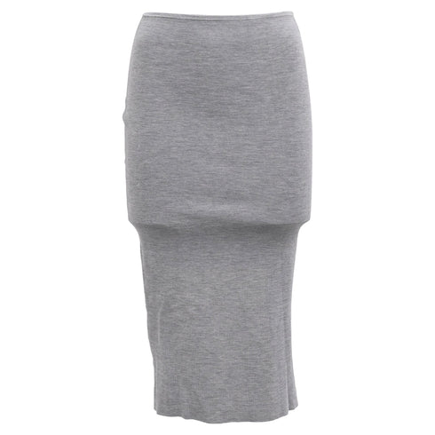 Women's Joseph Midi Skirt in Grey Cotton
