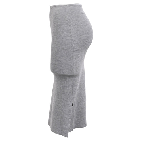 Women's Joseph Midi Skirt in Grey Cotton