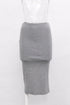 Women's Joseph Midi Skirt in Grey Cotton