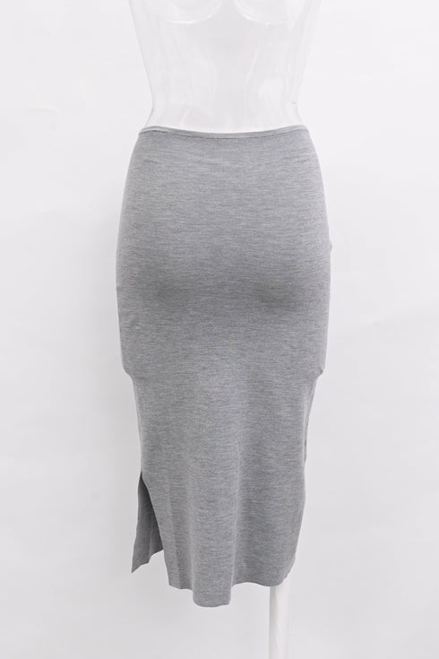 Women's Joseph Midi Skirt in Grey Cotton