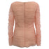 Women's Khaite Vienna Crystal-Embellished Pleated-Tulle Top in Pink Polyamide