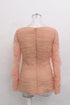 Women's Khaite Vienna Crystal-Embellished Pleated-Tulle Top in Pink Polyamide