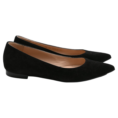 Women's Gianvito Rossi Gianvito Ballet Flats in Black Suede
