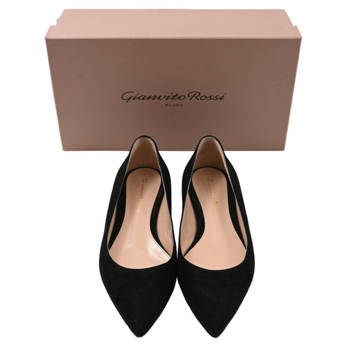 Women's Gianvito Rossi Gianvito Ballet Flats in Black Suede