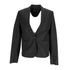 Women's Joseph Single-Breasted Blazer with Pockets in Black Wool