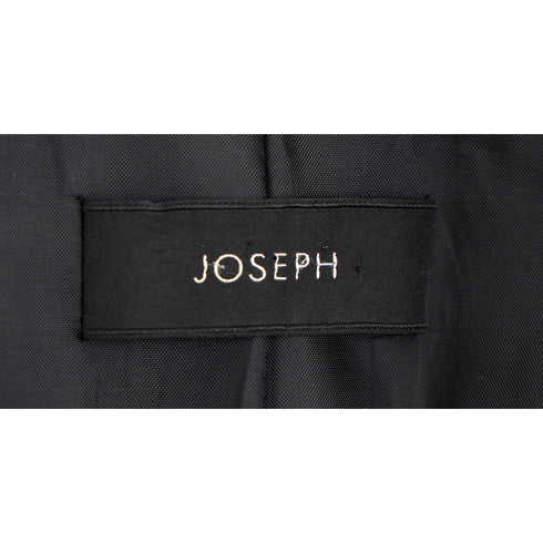 Women's Joseph Single-Breasted Blazer with Pockets in Navy Blue Cotton