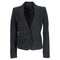Women's Joseph Single-Breasted Blazer with Pockets in Navy Blue Cotton