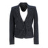 Women's Joseph Single-Breasted Blazer with Pockets in Navy Blue Cotton