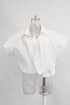 Women's Alexander Wang Cropped Layered And Ribbed Jersey Blouse In White Cotton