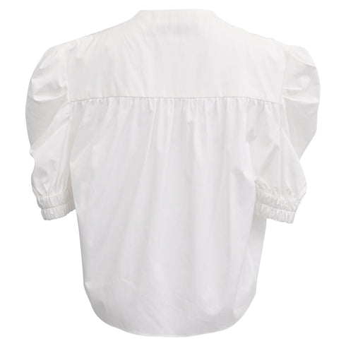 Women's Iro Blouse in White Cotton