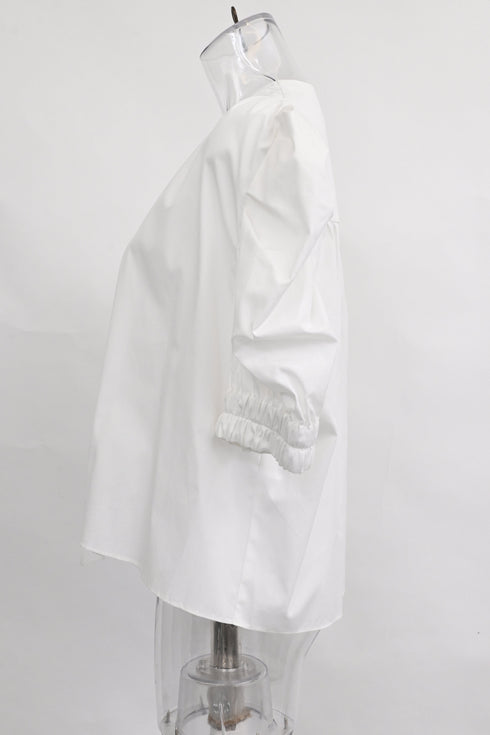 Women's Iro Blouse in White Cotton