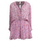 Women's Iro Joyce Floral Print Ruffle Romper In Pink Viscose