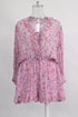 Women's Iro Joyce Floral Print Ruffle Romper In Pink Viscose