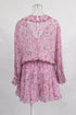Women's Iro Joyce Floral Print Ruffle Romper In Pink Viscose