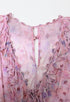 Women's Iro Joyce Floral Print Ruffle Romper In Pink Viscose