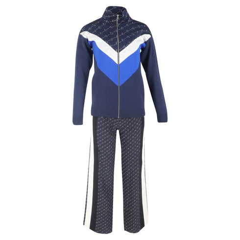 Women's Stella McCartney Monogram Tracksuit in Navy Blue Cotton