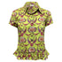 Women's Etro Printed Short Sleeve Blouse in Multicolor Cotton