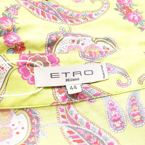 Women's Etro Printed Short Sleeve Blouse in Multicolor Cotton