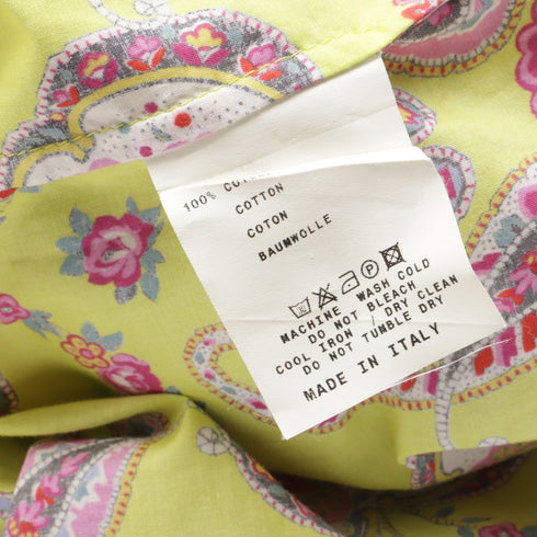 Women's Etro Printed Short Sleeve Blouse in Multicolor Cotton