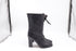 Women's Stuart Weitzman Jett Front-Zipped Mid-Calf Boots in Black Leather