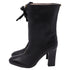 Women's Stuart Weitzman Jett Front-Zipped Mid-Calf Boots in Black Leather