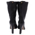 Women's Stuart Weitzman Jett Front-Zipped Mid-Calf Boots in Black Leather