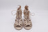 Women's Aquazzura Ivy Lace-Up Sandal Heels in Nude Suede