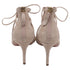 Women's Aquazzura Ivy Lace-Up Sandal Heels in Nude Suede