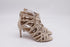 Women's Aquazzura Ivy Lace-Up Sandal Heels in Nude Suede
