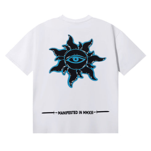 Godspeed T-shirts Skull Marines Printed Cotton Casual Short Sleeves Men and Women