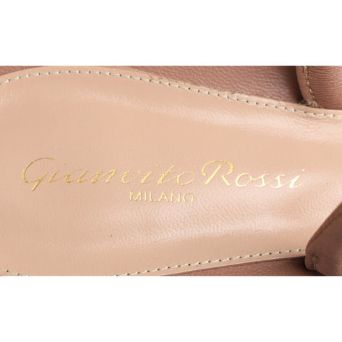 Women's Gianvito Rossi Tivoli Mules 55 in Beige Leather