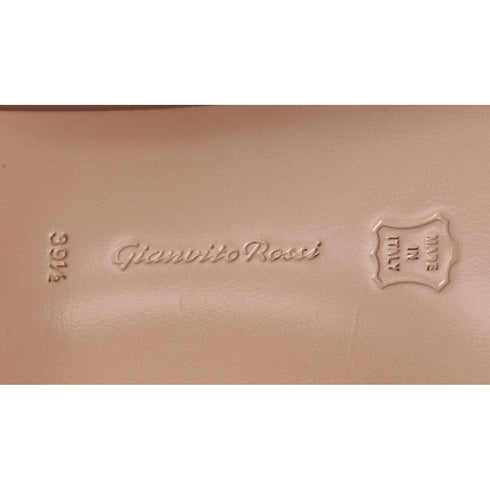 Women's Gianvito Rossi Tivoli Mules 55 in Beige Leather